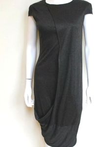 Alexander McQueen Vintage gray Jersey draped dress